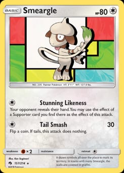 Lost Thunder Smeargle #157 card