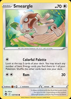 2022 Silver Tempest Smeargle #137 card