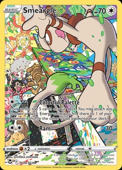 Silver Tempest Trainer Gallery Smeargle #TG10 card