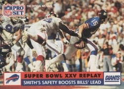 1991 Pro Set Base Set Smith's Safety Boosts Bills' Lead #47 card