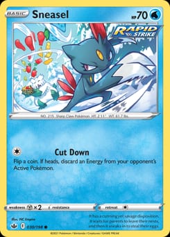 Chilling Reign Sneasel #30 card