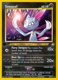 Neo Genesis Sneasel #25 card