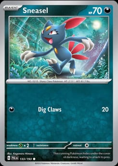 Paldea Evolved Sneasel #133 card