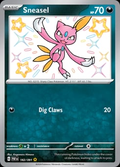 Paldean Fates Sneasel #182 card
