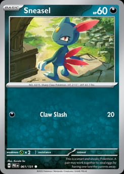 Prismatic Evolutions Sneasel #61 card