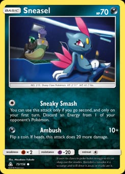 Ultra Prism Sneasel #73 card