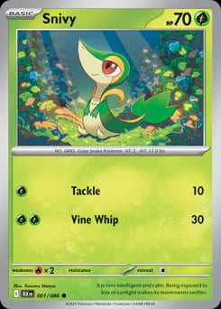 2025 Black Bolt Snivy #1 card