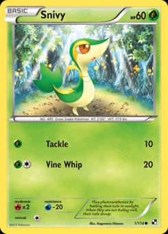 2011 Black & White Snivy #1 card