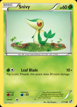 Black & White Snivy #2 card