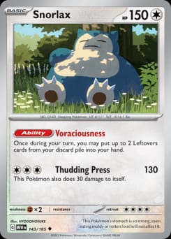 2023 151 Snorlax #143 card