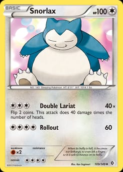 2012 Boundaries Crossed Snorlax #109 card