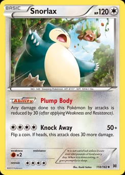 2015 BREAKthrough Snorlax #118 card