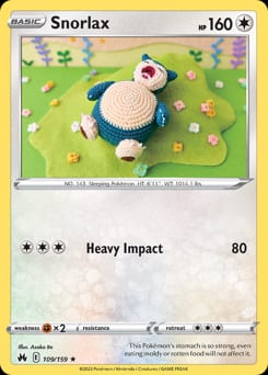 2023 Crown Zenith Snorlax #109 card