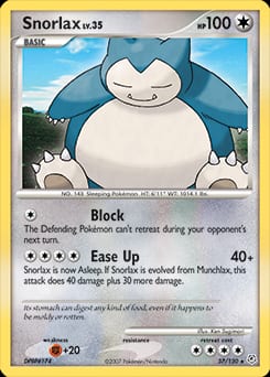 2007 Diamond & Pearl Snorlax #37 card