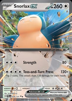 2025 Prismatic Evolutions Snorlax ex #76 card
