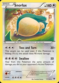 2016 Fates Collide Snorlax #77 card