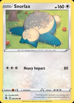 2021 Fusion Strike Snorlax #206 card