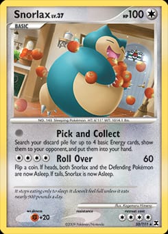2009 Rising Rivals Snorlax #33 card