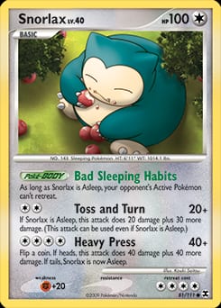 2009 Rising Rivals Snorlax #81 card