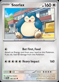 2024 Twilight Masquerade Snorlax #136 card