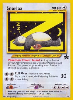 1999 Wizards Black Star Promos Snorlax #49 card