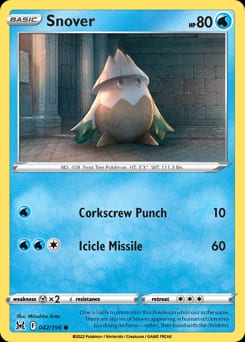 Lost Origin Snover #42 card