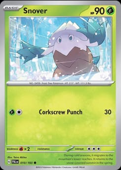 Paldea Evolved Snover #10 card