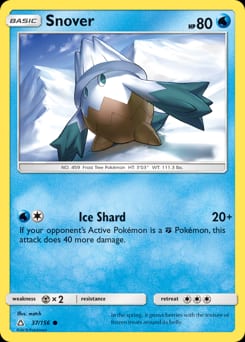 Ultra Prism Snover #37 card