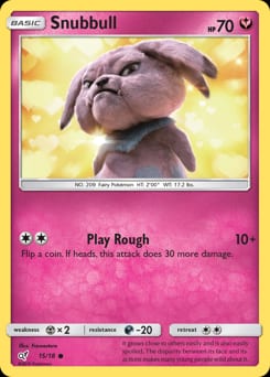 Detective Pikachu Snubbull #15 card