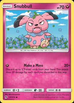 2018 Lost Thunder Snubbull #137 card