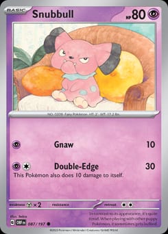 Obsidian Flames Snubbull #87 card