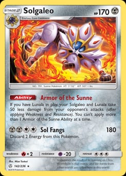 Cosmic Eclipse Solgaleo #142 card