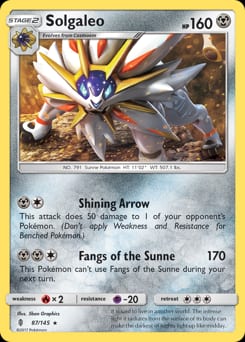 Guardians Rising Solgaleo #87 card