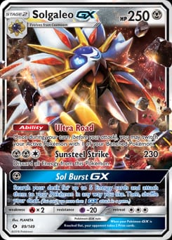 2017 Sun & Moon Solgaleo-GX #89 card