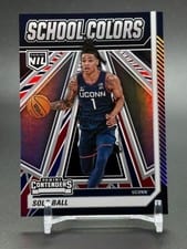 2024 Panini UConn Contenders School Colors Solo Ball Red White Blue #3 card