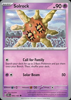 Obsidian Flames Solrock #93 card