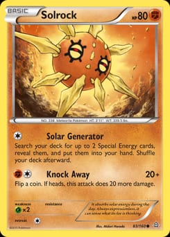 Primal Clash Solrock #83 card