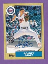 2022 Topps Update 1987 Topps Autographs Sonny Gray #87BA-SGR card