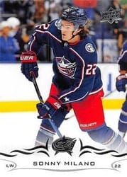 2018-19 Upper Deck Base Set Sonny Milano #56 card