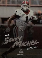 2018 Panini Luminance Base Set Sony Michel #193 card