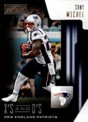 2018 Panini Playbook X's and O's Sony Michel #1 card