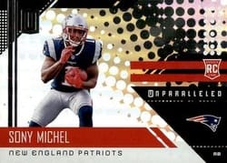 2018 Panini Unparalleled Base Set Sony Michel #218 card