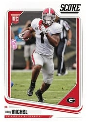 2018 Score Base Set Sony Michel #369 card