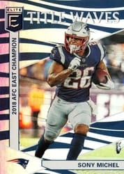2019 Donruss Elite Title Waves Sony Michel #TW-11 card