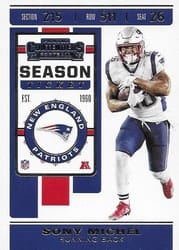 2019 Panini Contenders Base Set Sony Michel #10 card