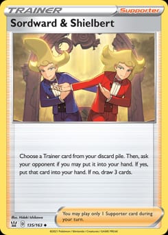 Battle Styles Sordward & Shielbert #135 card