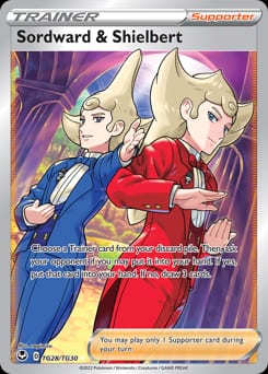 Silver Tempest Trainer Gallery Sordward & Shielbert #TG28 card