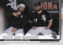 2019 Topps Update Base Set South Side Warriors (Yonder Alonso / Yoan Moncada) #US172 card