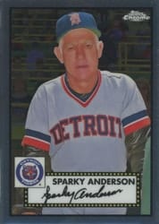 2021 Topps Chrome Platinum Anniversary Base Set Sparky Anderson #625 card