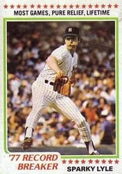 1978 Topps Base Set Sparky Lyle #2 card